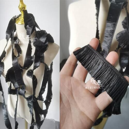 Raffia Grass Lace Trim Black Tassels Pleats DIY Patchwork Hat rope Party Decor Dress Hem Designer Materials
