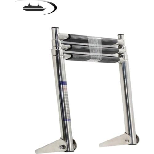 Marine Telescoping Ladder Over Under Platform Slide Mount Boat Boarding Ladder Stainless steel Swim Step Stair Ladder