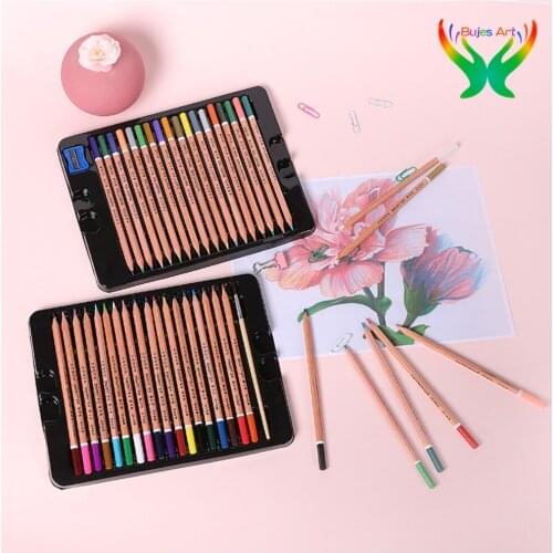 36/48 color Log environmental protection 36 color 48 color water soluble color pencil iron box set painting special color pen