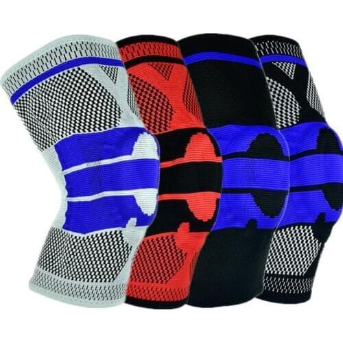 Knee pads basketball fitness running spring support knee pads anti-collision silicone spring knee pads knee pads knee protector
