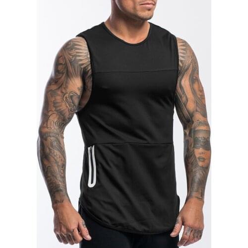 New Summer 2021 O Collar Sports Vest Mens Quick-dry Fitness Vest Bottom T-shirt