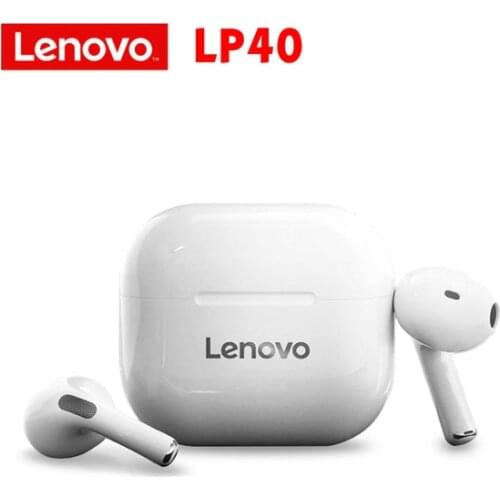 NEW Original Lenovo LP40 TWS Wireless Earphone Bluetooth 5.0 Dual Stereo Noise Reduction Bass Touch Control Long Standby 300mAH