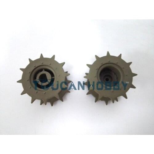 One Pair Henglong 1/16 Scale Walker Bulldog RC Tank 3839 Plastic Sprockets Driving Wheels TH00238