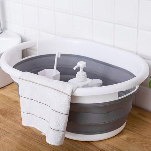 Folding Storage Laundry Basket Foot Bath Dirty Clothes Basket Car Toy Storage Basket Bowl Toiletries Storage Bathroom Tool