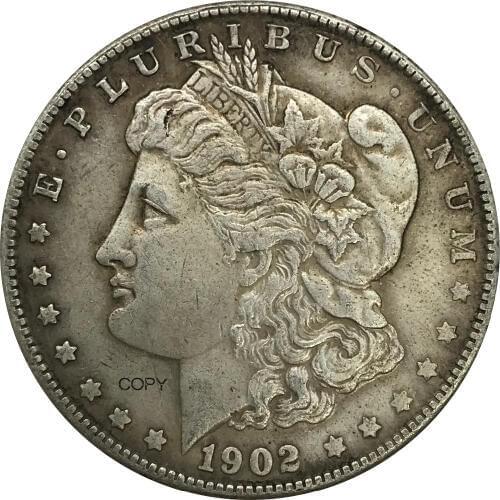 United States of America One 1 Dollar Morgan Dollar 1902 o Cupronickel Plated Silver Copy Coins