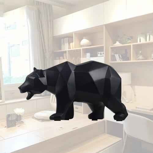 Modern Resin Black Bear Statues Sculpture Decoration Crafts Gift Office Statue For Decoration Garden Statue home decoration