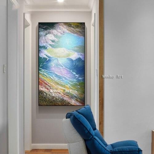 Modern Oil Paintings For Painting Canvas Painting Beautiful Seaview Landscape Home Decoration Art HandPainted Modular Picture
