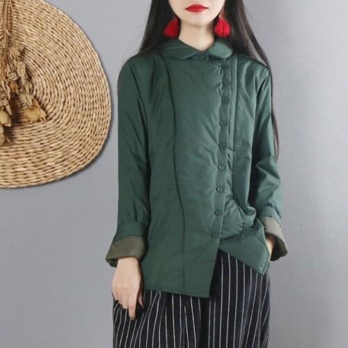 Traditional Chinese Style Clothing Women Cotton Warm Retro Fashion Jackets Quilted Outerwear Coat Tops Oriental Clothing 12253