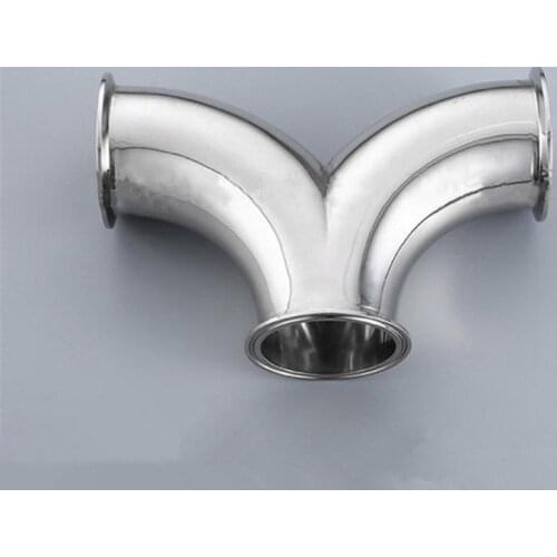 1-1/4" 32mm Pipe OD x 1.5" Tri Clamp Y-Shaped Elbow 3 Way SUS 304 Stainless Sanitary Fitting Homebrew Beer Wine Diary Product