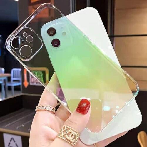 Colorful Phone Case For iPhone 12 11 Pro XS Max Clear Shockproof Cover For iPhone 8 7 Plus XS Max XR Silicone Protection Case