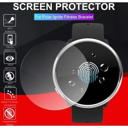 Anti-scratch Tempered Glass Screen Protector Clear Full Coverage Protective Film For Polar Ignite Fitness Smartwatch Glass Films