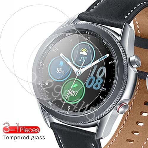 1/2/3PCS 9h premium screen protector tempered glass for samsung galaxy watch3 wacth 3 41mm 45mm smatwatch accessories safty film