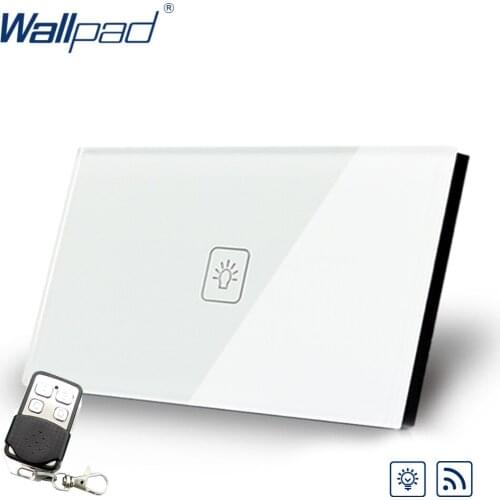 Remote Dimmer Wallpad US/AU Standard Touch Switch AC 110~250V White Wall Light Switch With Remote Controller