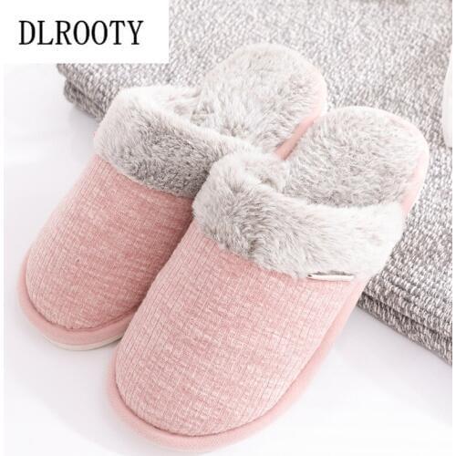 Women Slippers Indoor Flip Flops 2018 New Autumn Winter Warm Fashion Platform Silent Non-slip Shoes Woman Slides Flat Casual