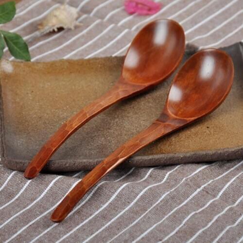 1 Pcs Wooden Spoon Bamboo Kitchen Cooking Dinner Soup Teaspoon Coffee Milk Juice Spoon Kicthen Tableware