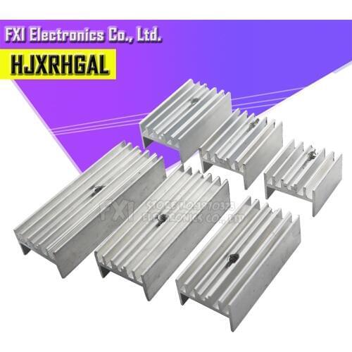 10Pcs 15*10*16/20/22/25/30/35/40/50 Transistor Aluminum Heatsink Radiator With hjxrhgal For Transistors TO-220 TO220 white