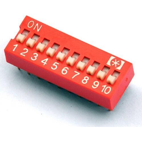 10 pcs/lot )10 Way DIP Switch, 10 Position 20 pin PCB Mountable