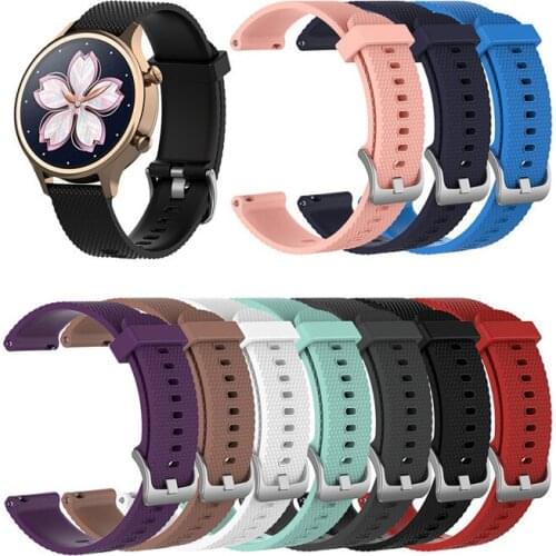 18mm Quick Fit Solid Silicone Straps For ticwatch C2 Vivoactive 4S Watch Breathable Sport Watchband High Quality