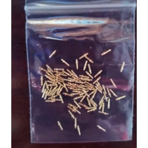 23pcs D0.5mm*3.8mm*1mm*1mm module power pin cylindrical head straight needle gold-plating