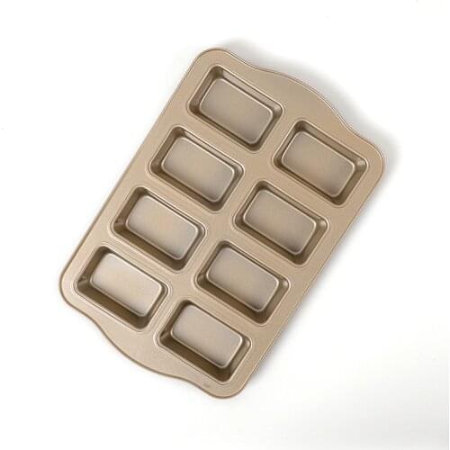 NonStick Square Muffin 8 Cups Square Brownies Bar Mold Pan Bakeware Brownie Cutter Bread Pan Baking Sheet