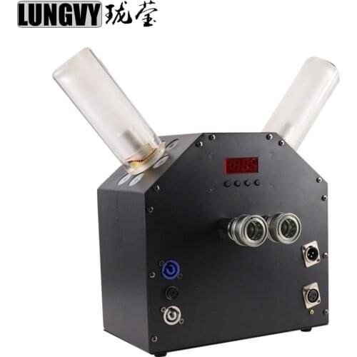 Free shipping 2 Head Stage Co2 Confetti Machine Stage Effect Confetti Cannon DMX 512 Control Co2 Blaster Jet 8m