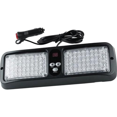 Car Light 86LED Windshield Strobe Light Sun Visor Warning Flashing Light Signal Lamp Fog Light