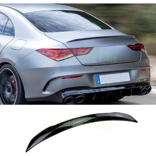 C118 Rear Spoiler For Mercedes Benz CLA C118 CLA180 200 260 2020+ saloon tail ABS Gloss Black Rear Wing Lip Trunk Spoiler