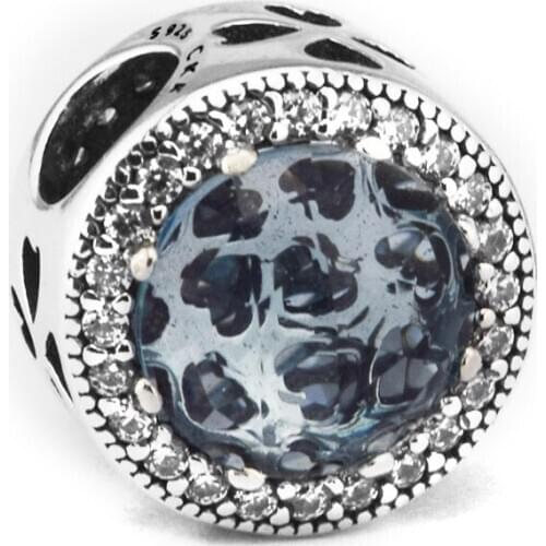 CKK Fits Pandora Bracelet Light Blue Hearts Beads For Jewelry Making Charms Sterling Silver 925 Original Bead Charm Kralen