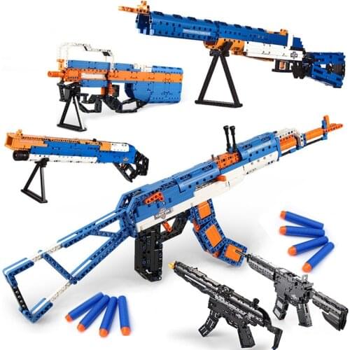 Military Technique Rifle Guns SWAT Weapon AK M1 P90 Automatic Rifle Arms Mode Bricks Set Weapon Toy Building Blocks Childrens