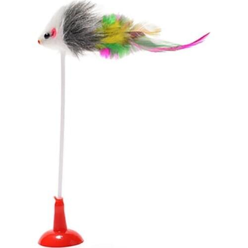 Legendog 1pc Cat Teaser Toy Funny Sucker Mouse Decor Cat Interactive Toy Cat Play Toys For Kitten Pet Supplies Random Color