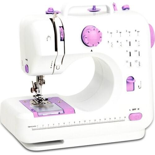 US/EU Mini 12 Stitches 505 Electric+Manual control Sewing Machine Household Multifunction Double Thread Sewing machine with LED