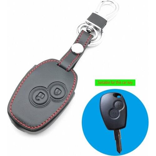 Fashion Style Soft Texture Leather 3 Buttons Remote Case Cover Car Key For Renault Dacia Logan Sandero Clio Kangoo Master Trafic