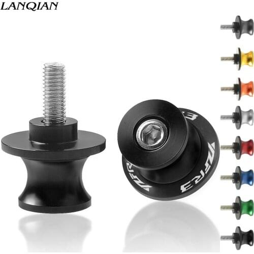 Motorcycle 6MM CNC Aluminum Accessories Moto bike Swingarm Sliders Spools Stand Arm Drop For Yamaha YZFR3 YZF R3 YZF-R3 2015