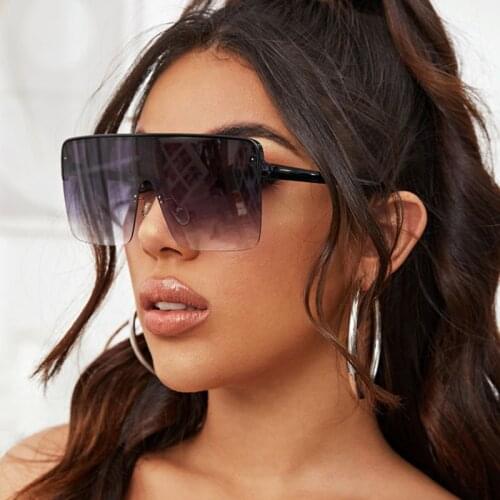 2021 New Sunglasses Square Women Sun Glasses Female Eyewear Eyeglasses Plastic Frame Clear Lens UV400 Shade Fashion Driving New