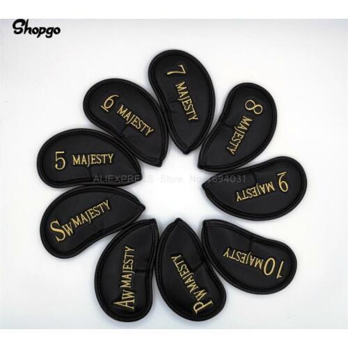 New Golf Headcovers Maruman Majesty Irons Covers Waterproof PU Iron Complete Set Number 5-10PAS 9Pcs/Lot Mascot Novelty Gift