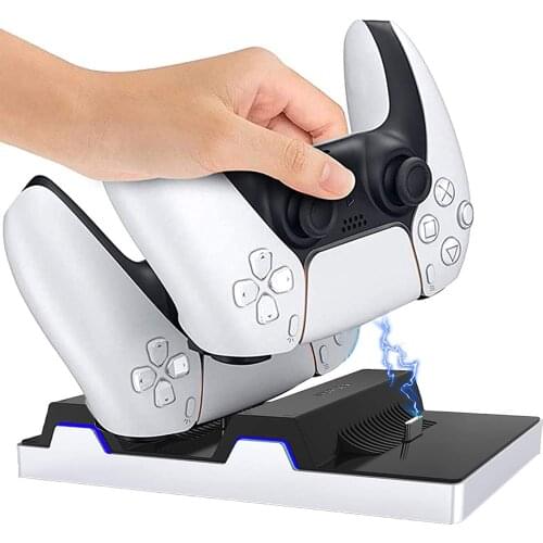 P5 Controller Charger Upgraded for fPlaystation 5 Charging Station Dock with LED Indicator, Safety Chip Protection