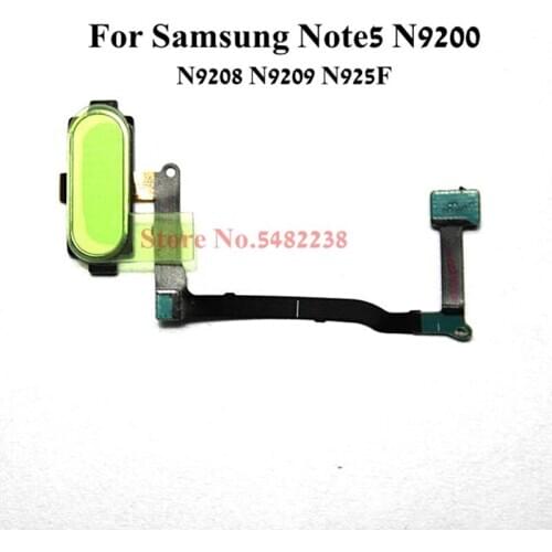 Original return Home button For Samsung Note 5 N9200 N9208 N9209 N925F Touch ID fingerprint sensor connector Replacement parts