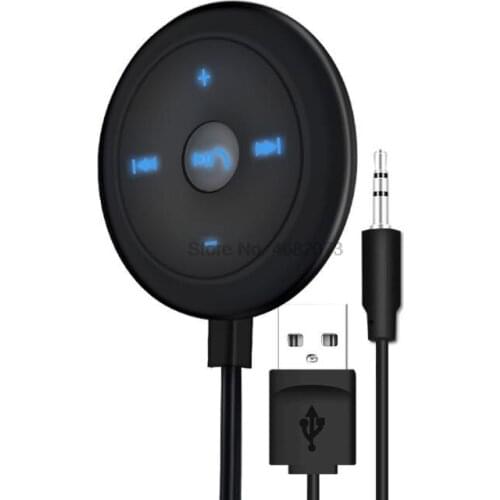 By DHL or Fedex 100pcs car Wireless Bluetooth Receiver 3.5mm Car Music Audio Receiver Adapter Hands-Free Car Kit A2DP