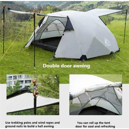 Outdoor Camping Equipment Four Seasons Rainproof Tent Double People Double Layer Aluminum Pole Hewolf