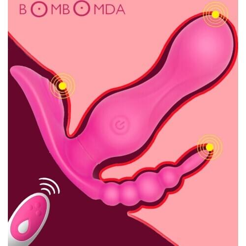 Wearable Vibrator Sex Toys for Women Adult Anal Plug G Spot Clitoris Stimulator Wireless Remote Control Panties Vibrator Dildo