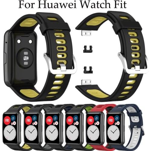 For HUAWEI Watch Fit Strap Double Color watchbands Sport Bracelet Watch band For huawei watch fit Smart accessories with tools