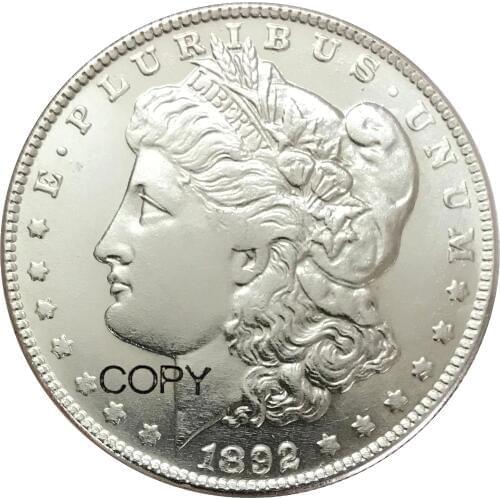 United States of America 1892 CC 90% Silver 1 One Dollar Morgan Dollar Copy Coins
