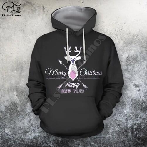 PLstar Cosmos Merry Christmas Santa Claus 3D Printed Hoodies Sweatshirts Zip Hooded For Men And Women Casual Streetwear Style-22
