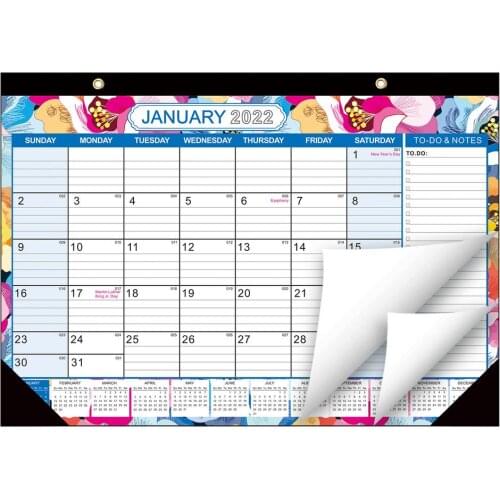 Perpetual Calendar 2022 Desktop Paper Mini Calendar Dual Daily Scheduler Table Planner Yearly Agenda Organizer