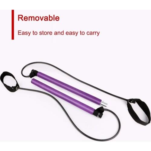 Rally Yoga Pilates Bar Pilates Rope Multifunctional Fitness Bar Rally Home Weight Loss and Beautiful Buttocks Slimming Tool XB