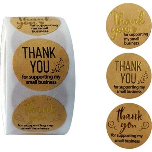 1inch Bronzing Kraft Sealing Stickers Blank LOVE Craft Baking Gift Decoration DIY Handmade Christmas Flower Scrapbook Sticker