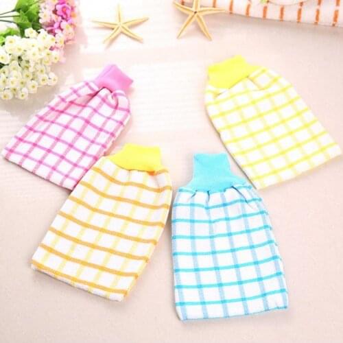 1pc Shower Spa Exfoliator Two-sided Bath Glove Body Cleaning Scrub Mitt Rub Dead Skin Removal Magic Peeling Glove #2021