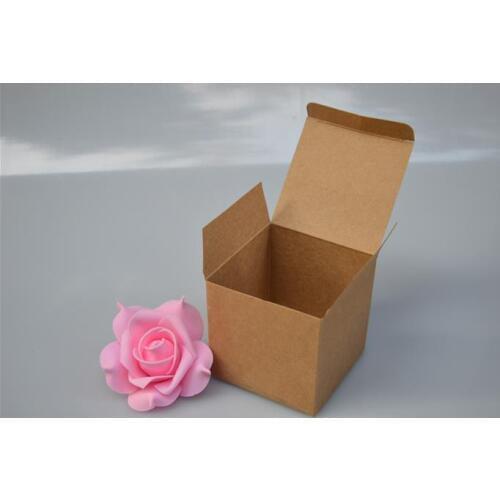 1000pcs/lot Brown kraft box pack,6*6*6cm Kraft paper boxes for gift,Handmade soap box paper