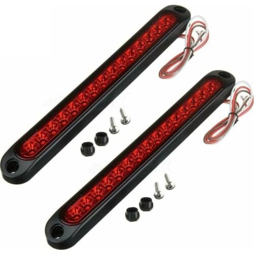 2Pcs/Set Car ABS Parking Light Tail Turn Light Bar 15 LED Red Rear Brake Light Unniversal for Trailer Caravans Trucks