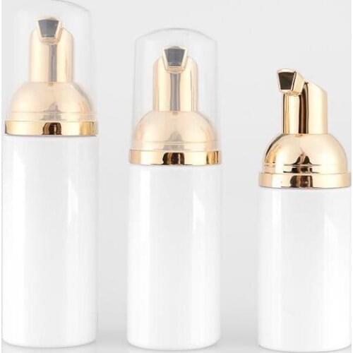 200Pcs 50ml Empty Plastic Foamer Bottle Pump White Liquid Soap Dispenser Best Cheapest Foam Bottle With Golden Foamer Bottle SL1